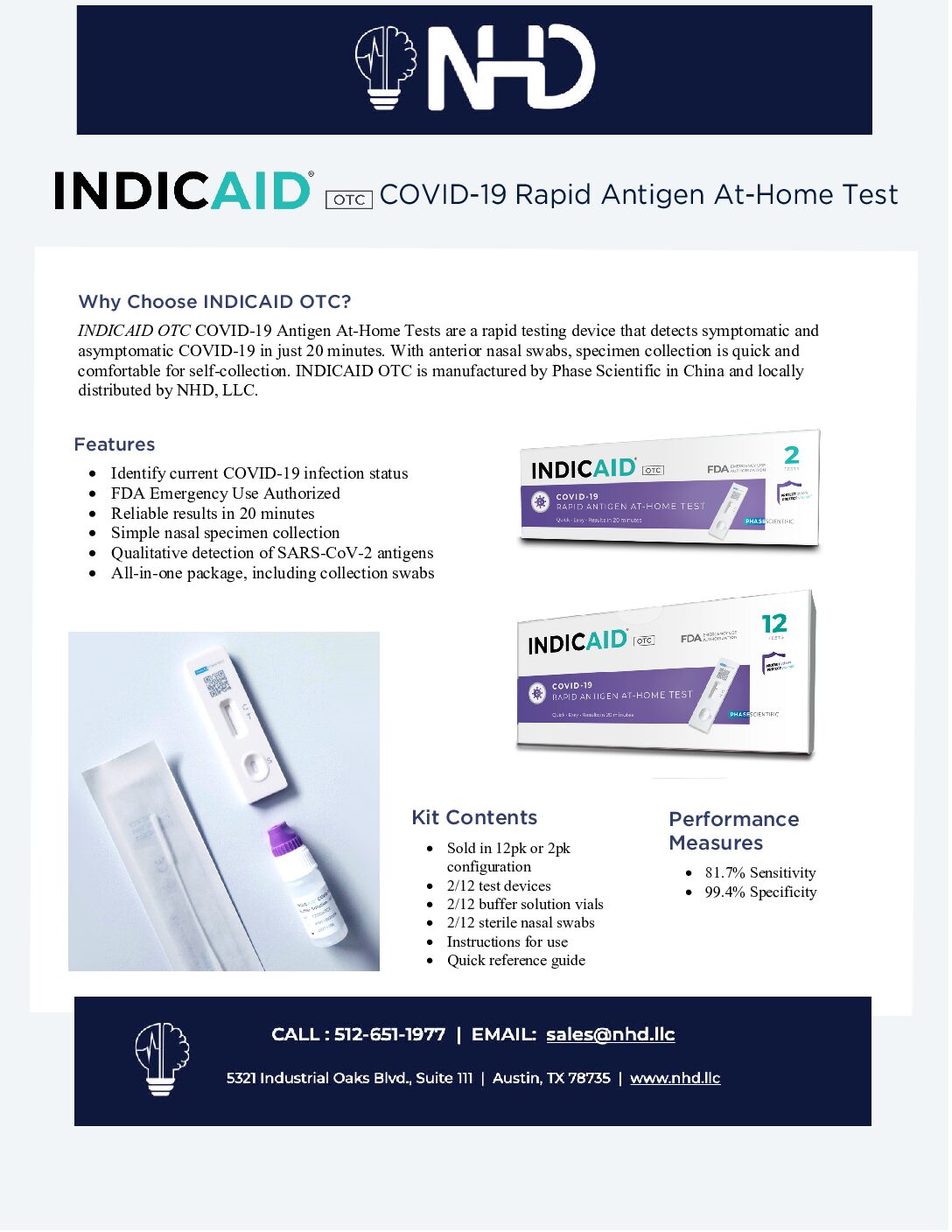 INDICAID COVID-19 Rapid Antigen At-Home Test