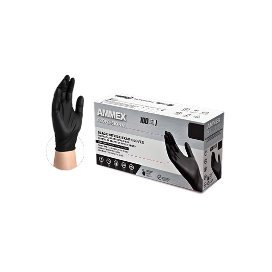 AMMEX® Professional Exam Black Nitrile Gloves (Case of 1000)