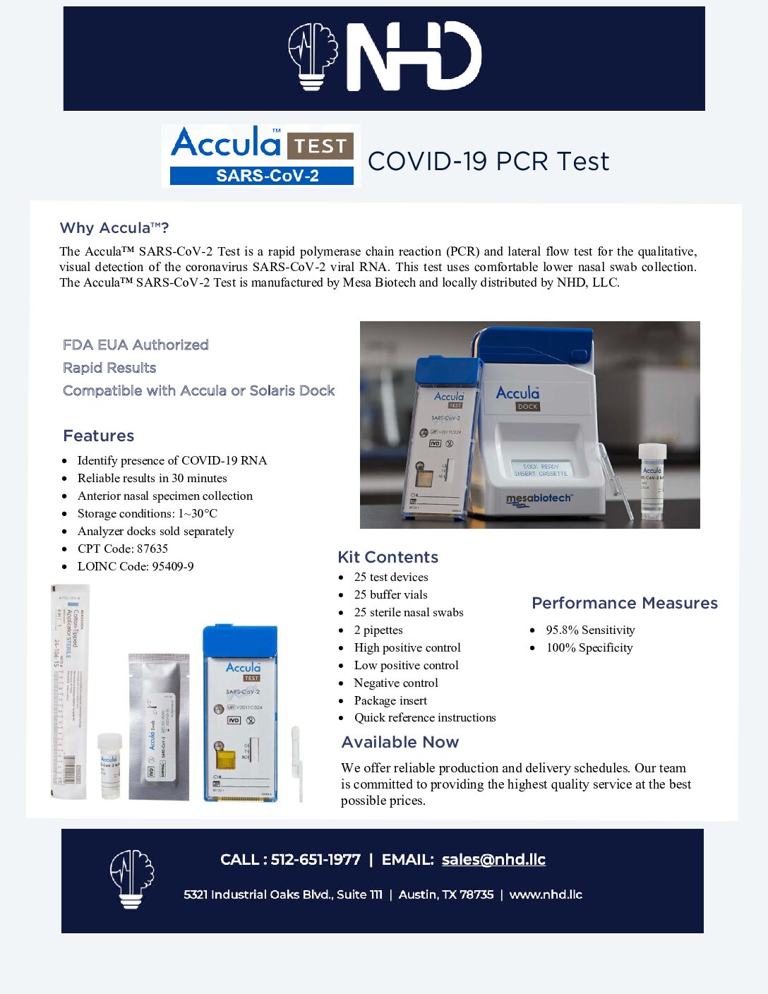 Accula™ SARS-CoV-2 Test