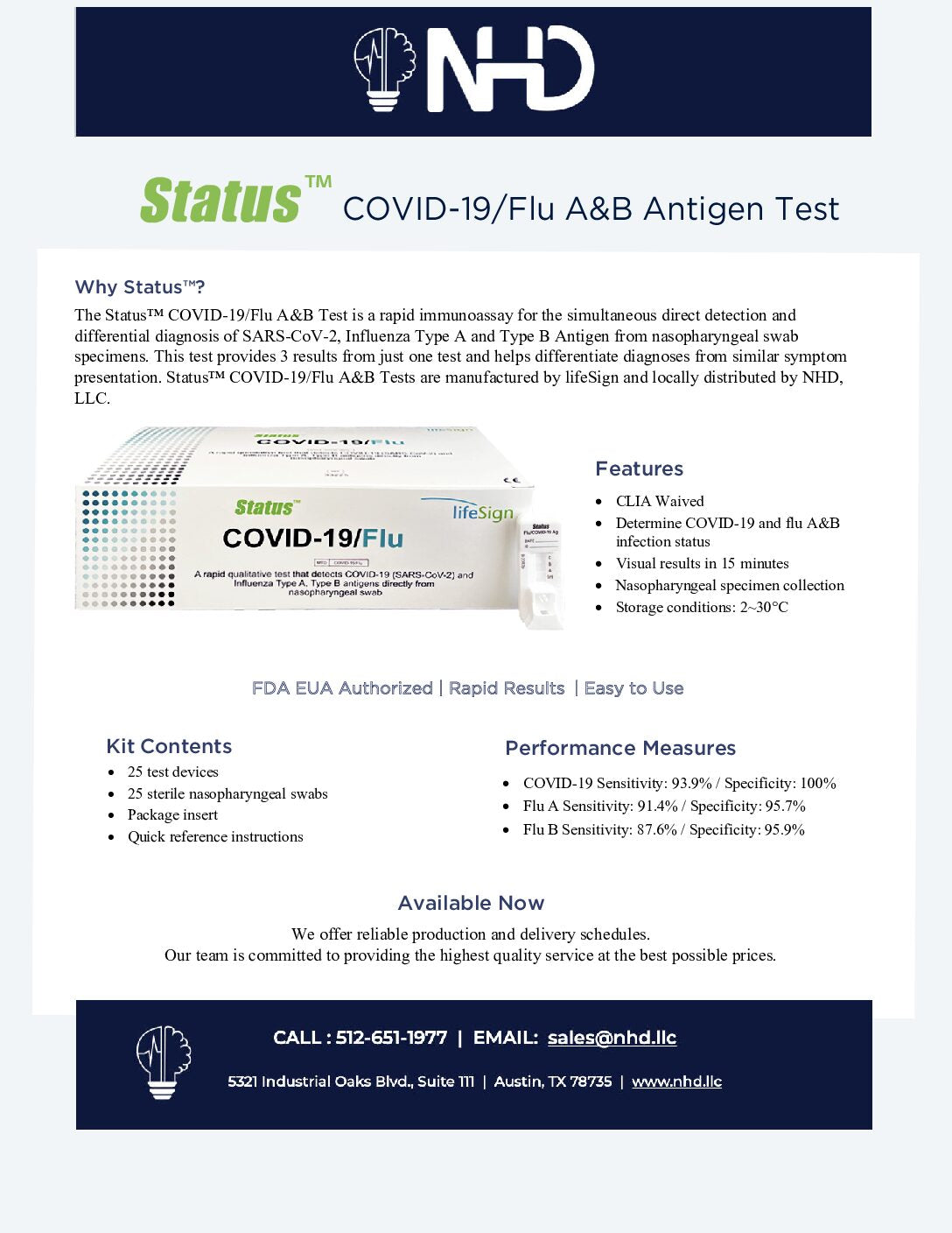 Status™ COVID-19/Flu A&B Test